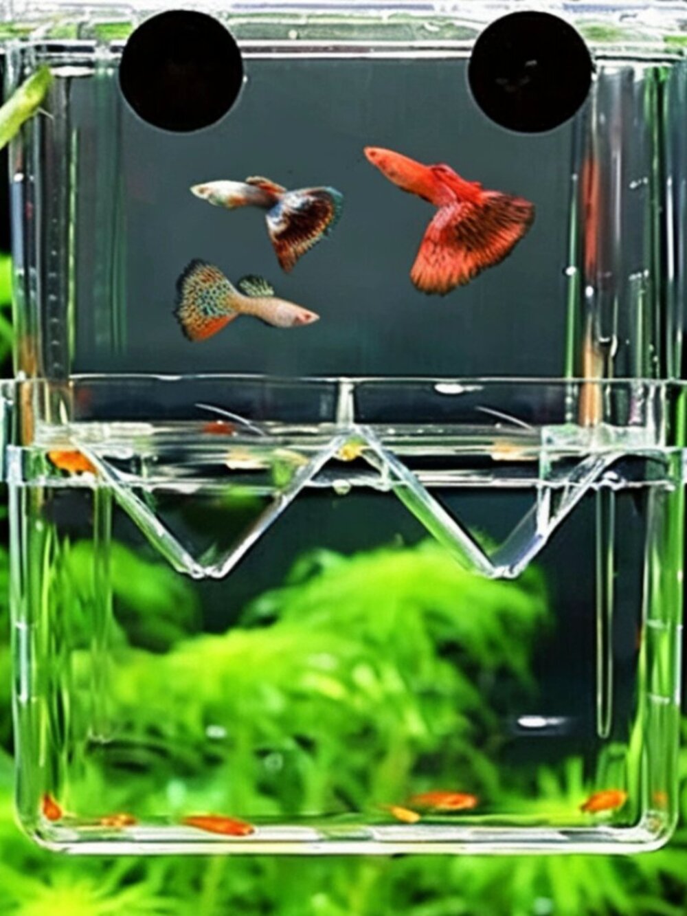 Aquarium Fish Breeding Box Double Layer Fry Isolation Hatchery Guppy Betta